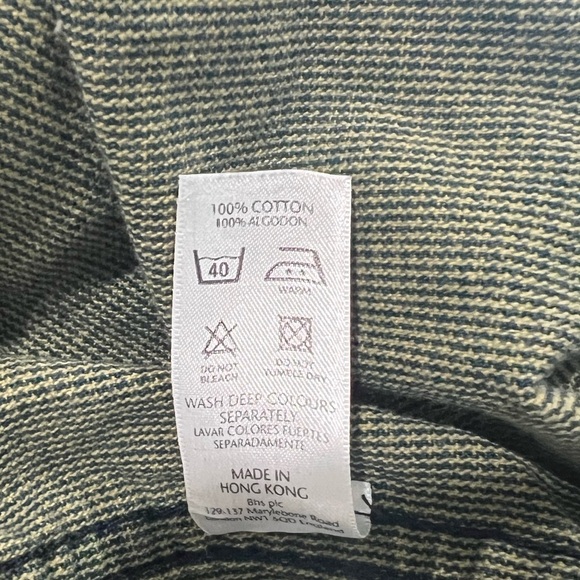 BHS Military Green Button Down Long Sleeve Shirt - Picture 7 of 7